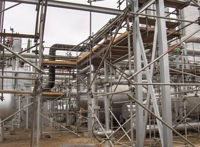 Gas Plant scaffolding