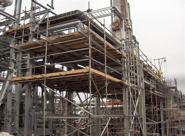 Gas Plant scaffolding